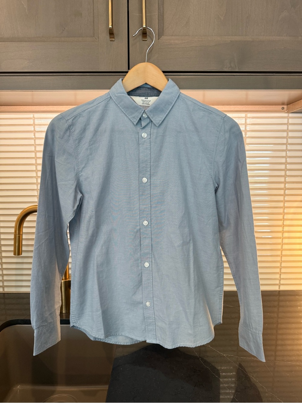 H&M Light Blue Men's Button-Down Dress Shirt